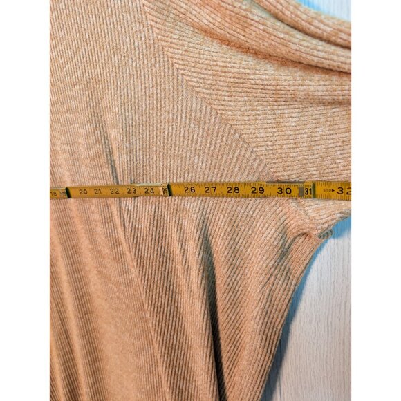 Torrid Women's Plus 5 5X Open Rib Cardigan Sweater Camel Tan Lightweight Long - Picture 9 of 10